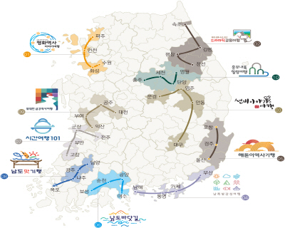 ‘대한민국 테마여행 10선’ 지역에서..